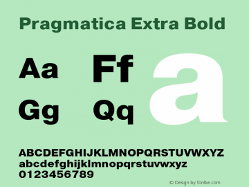 Pragmatica Extra Bold Version 2.000图片样张