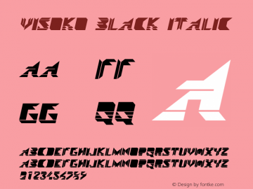 Visoko-BlackItalic Version 1.001图片样张