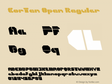 CorTen Open Fat A Italic Version 1.000;PS 001.000;hotconv 1.0.38图片样张