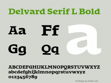 Delvard Serif L Bold Version 1.000;hotconv 1.0.117;makeotfexe 2.5.65602图片样张