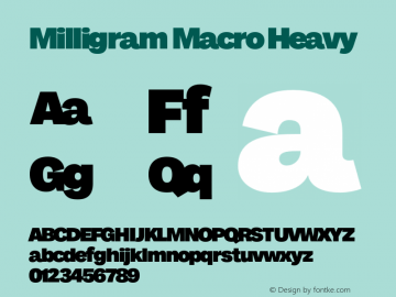 Milligram Macro Heavy Version 1.000;FEAKit 1.0图片样张