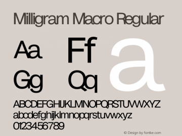 Milligram Macro Regular Version 1.000;FEAKit 1.0图片样张