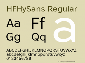 HFHySans Regular Version 1.01图片样张