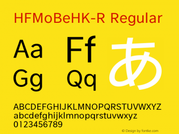 HFMoBeHK-R Regular Version 1.000图片样张