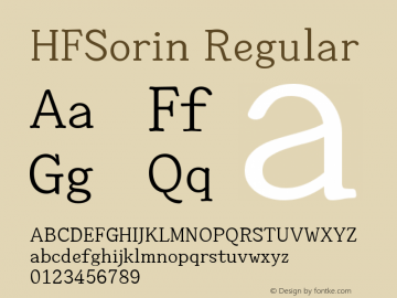 HFSorin Regular Version 1.0图片样张