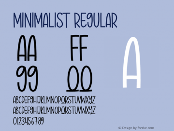 Minimalist Version 1.001;Fontself Maker 3.5.7图片样张