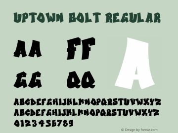 Uptown Bolt Version 1.001;Fontself Maker 3.5.4图片样张