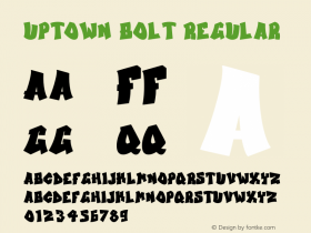 UptownBoltRegular Version 1.001;Fontself Maker 3.5.4图片样张