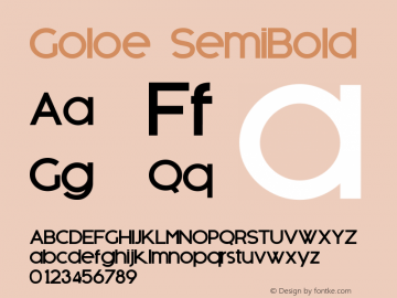 Goloe SemiBold Version 1.000图片样张