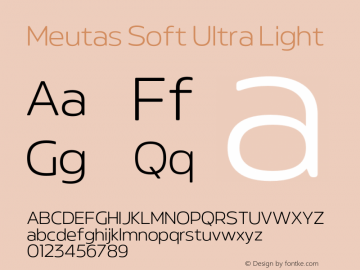 Meutas Soft Ultra Light Version 1.000;hotconv 1.0.109;makeotfexe 2.5.65596图片样张