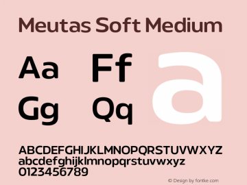 Meutas Soft Medium Version 1.000;hotconv 1.0.109;makeotfexe 2.5.65596图片样张
