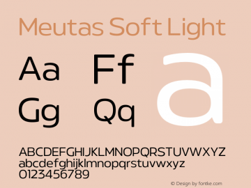 Meutas Soft Light Version 1.000;hotconv 1.0.109;makeotfexe 2.5.65596图片样张