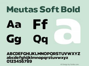 Meutas Soft Bold Version 1.000;hotconv 1.0.109;makeotfexe 2.5.65596图片样张