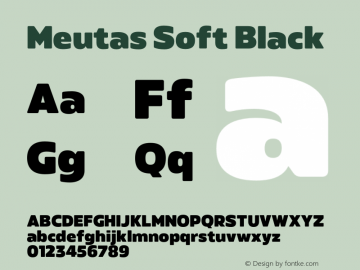 Meutas Soft Black Version 1.000;hotconv 1.0.109;makeotfexe 2.5.65596图片样张