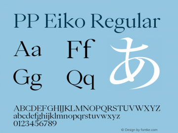 PP Eiko Regular Version 1.000图片样张