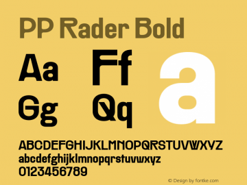 PP Rader Bold Version 1.000图片样张