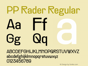 PP Rader Regular Version 1.000图片样张