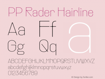 PP Rader Hairline Version 1.000图片样张