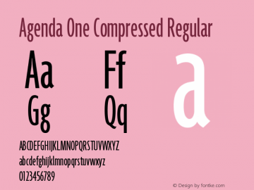 Agenda One Compressed Regular Version 5.007 | web-ttf图片样张