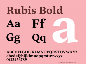 Rubis Bold Version 2.000图片样张