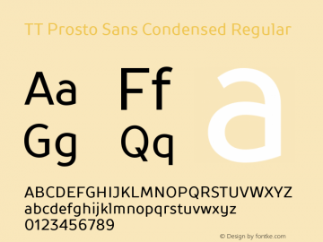 TT Prosto Sans Condensed Regular Version 1.110图片样张