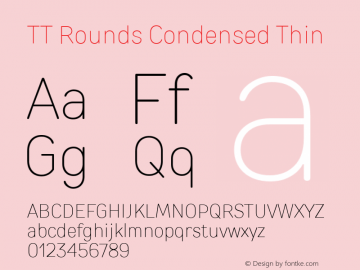 TT Rounds Condensed Thin Version 1.020.15032021图片样张