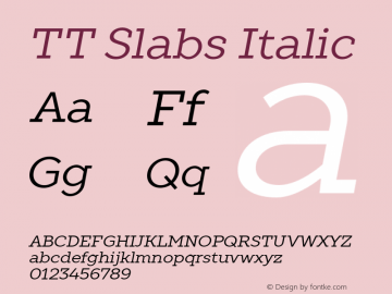 TT Slabs Italic Version 1.110图片样张