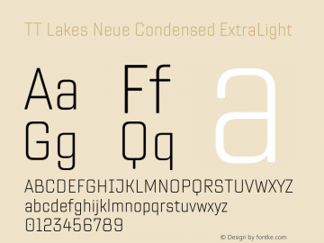 TT Lakes Neue Condensed ExtraLight Version 1.100.14042021图片样张