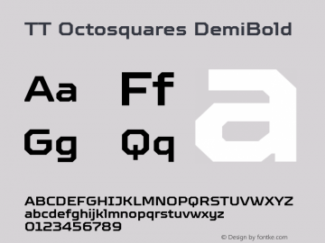 TT Octosquares DemiBold 1.000图片样张