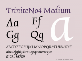 TriniteNo4 Medium Version 001.000 Font Sample