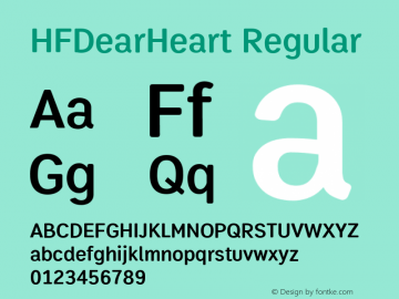 HFDearHeart Regular Version 2.000图片样张