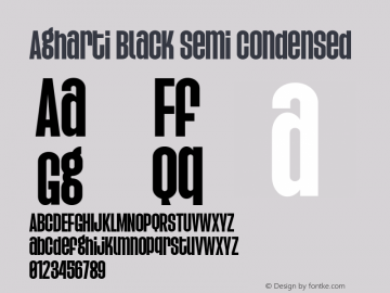 Agharti Black Semi Condensed Version 1.000图片样张