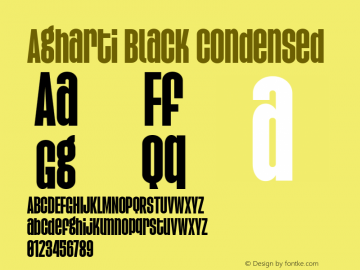 Agharti Black Condensed Version 1.000图片样张