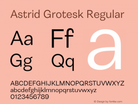 Astrid Grotesk Regular Version 2.000图片样张