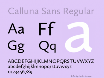 Calluna Sans Version 2.040图片样张