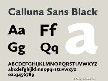 Calluna Sans Black Version 2.040图片样张
