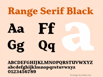 Range Serif Black 1.000图片样张