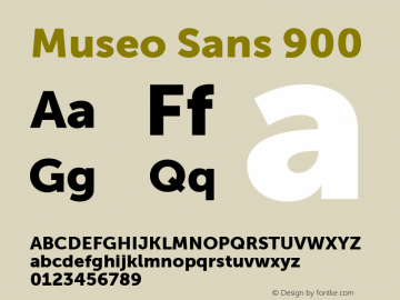 Museo Sans 900 Version 1.000图片样张