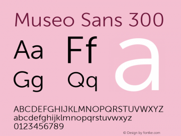 Museo Sans 300 Version 1.000图片样张