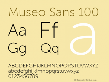 Museo Sans 100 Version 1.000图片样张