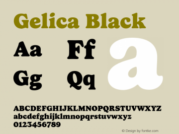 Gelica-Black Version 1.000图片样张