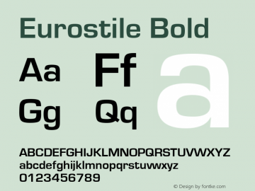 Eurostile Bold Version 1.51图片样张