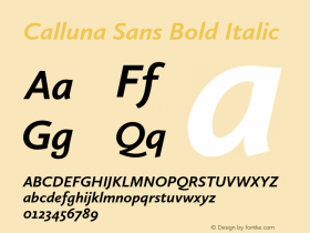 CallunaSans-BoldItalic Version 2.047图片样张