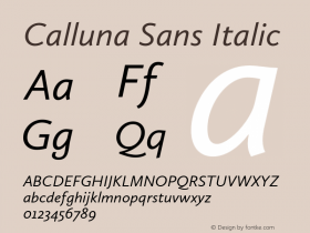 CallunaSans-Italic Version 2.047图片样张