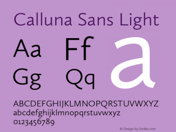 CallunaSans-Light Version 2.040图片样张