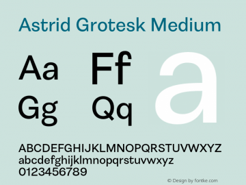 AstridGrotesk-Med Version 2.000图片样张