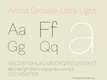 AstridGrotesk-ULt Version 2.000图片样张
