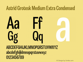 AstridGrotesk-MedXCn Version 2.000图片样张