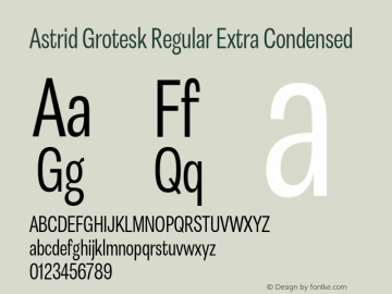 AstridGrotesk-RegXCn Version 2.000图片样张