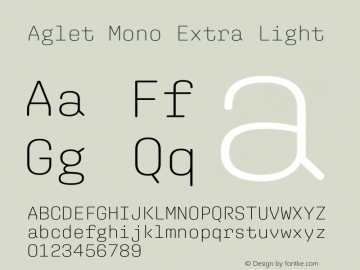 AgletMono-ExtraLight V�e�r�s�i�o�n� �1�.�0�0�1�;�h�o�t�c�o�n�v� �1�.�0�.�1�1�6�;�m�a�k�e�o�t�f�e�x�e� �2�.�5�.�6�5�6�0�1图片样张
